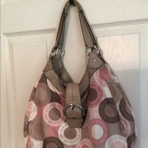 Coach bag pink and tan soho satchel